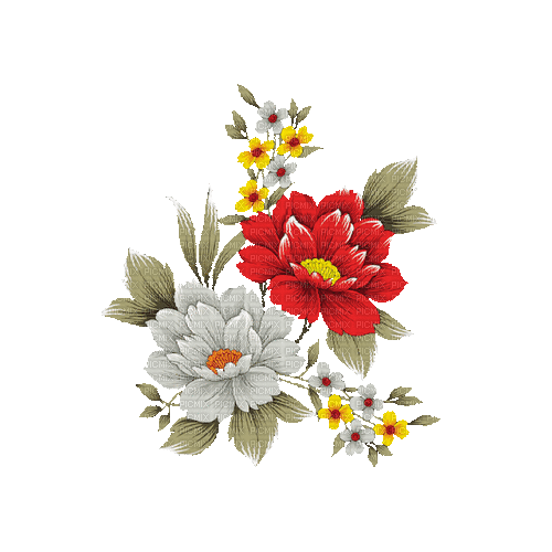 vintage flowers - Бесплатни анимирани ГИФ