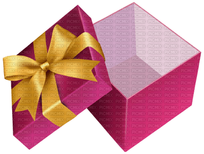 Kaz_Creations Gift Box Birthday Ribbons Bows  Occasion Pink Gold - Free PNG