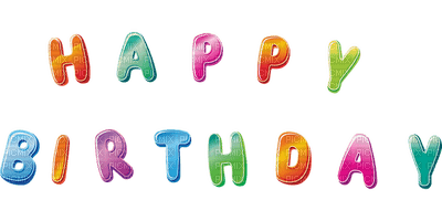 Hyvää syntymäpäivää Happy Birthday teksti text - gratis png