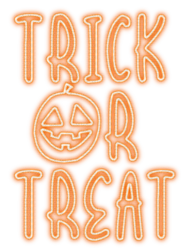 Trick Or Treat.Text.Orange - KittyKatLuv65 - ingyenes png