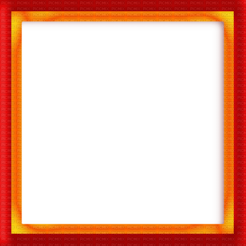 Red Orange Yellow Square Frame - Free PNG
