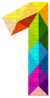 Kaz_Creations Numbers Colourful Triangles  1 - Free PNG