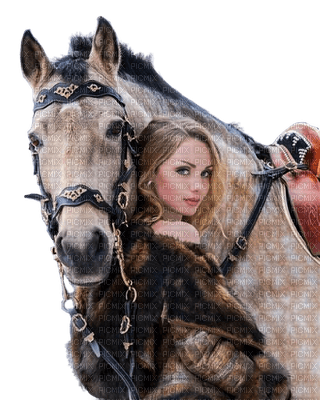 Kaz_Creations Woman Femme Girl Horse - png gratis