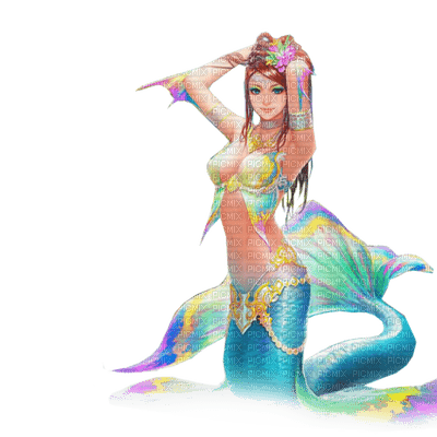 mermaid colorful - darmowe png