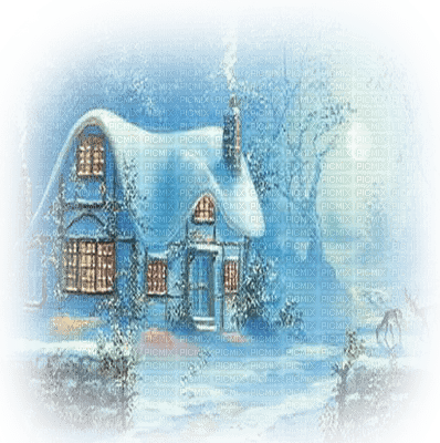 Landscape Blue Home Winter - Bogusia - фрее пнг