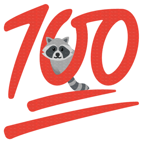 100 emoji raccoon - nemokama png