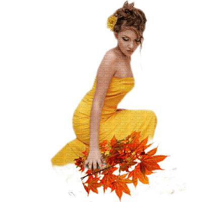 woman autumn bp - 免费PNG
