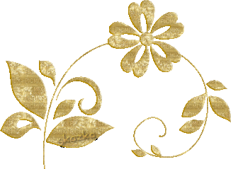 Золотые цветочки - Безплатен анимиран GIF
