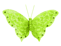 kikkapink deco scrap green butterfly - png gratis