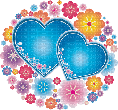 Kaz_Creations Deco Hearts Flowers - png gratuito