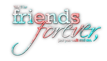 soave text friends forever pink teal - Free PNG