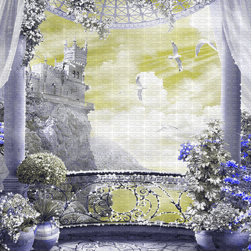 dolceluna animated balcony vintage - Ilmainen animoitu GIF