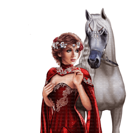 kvinna-häst--woman and horse - 無料png