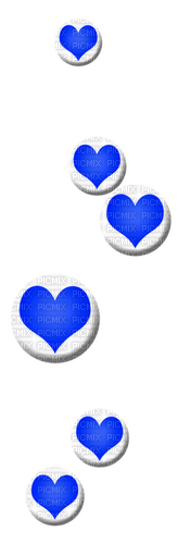 Hearts.White.Blue - Free PNG
