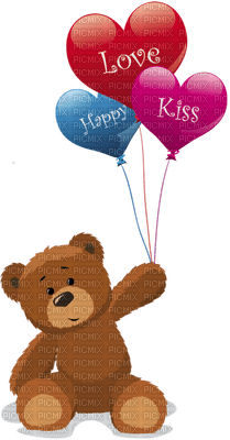 Kaz_Creations Deco Valentine Heart Love Teddy Bear - besplatni png