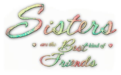 soave text sisters pink green yellow - zadarmo png