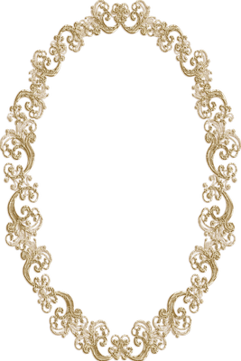 gold frame vintage oval cadre or ovale deco - darmowe png