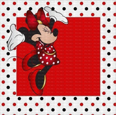 image encre couleur  anniversaire effet à pois Minnie Disney  edited by me - Free PNG