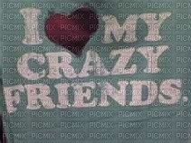 I <3 my crazy friends - zdarma png
