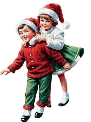 enfant, kind, child, vintage, winter, christmas - PNG gratuit