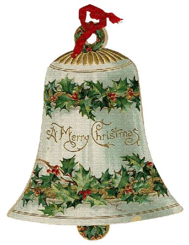 Vintage Christmas Bell - Free PNG
