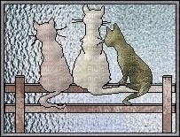 stained glass kitty - bezmaksas png