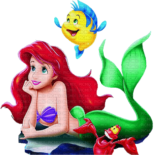 arielle disney little mermaid - zdarma png