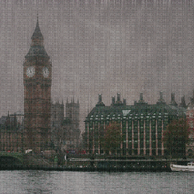 Rain in London - GIF animasi gratis