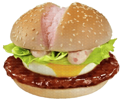 pink burger - zdarma png