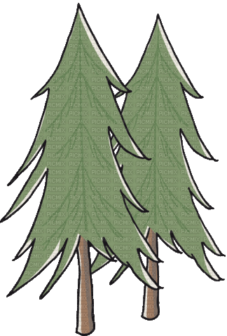 Fir Tree Fall - Bezmaksas animēts GIF