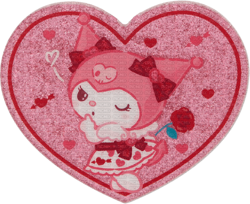 Kuromi heart - Free PNG