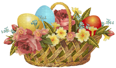 Kaz_Creations Easter Deco Basket - kostenlos png