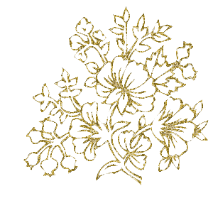 flowers gold deco - Δωρεάν κινούμενο GIF