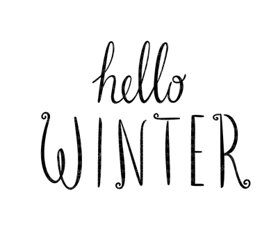 Hello Winter TEXT - zdarma png