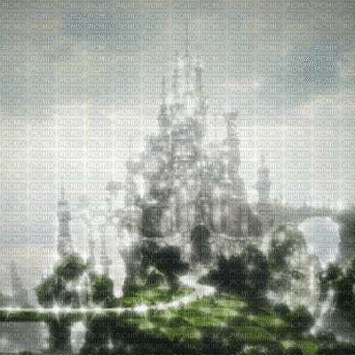 White Fantasy Castle - Бесплатни анимирани ГИФ