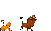 Simba et Pumbaa Hakuna Matata - GIF animado grátis