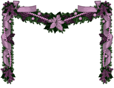 Kaz_Creations Deco Christmas Flower  Garland Baubles Colours - zadarmo png