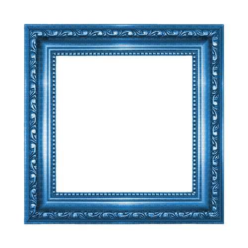 kikkapink deco scrap blue frame ornamental - 免费PNG
