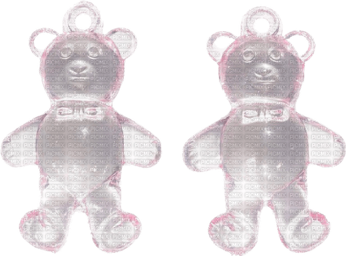 Clear pink bear charms - png gratis