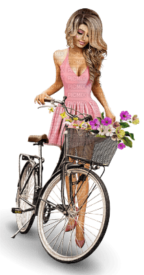 woman ---kvinna-cykel - nemokama png