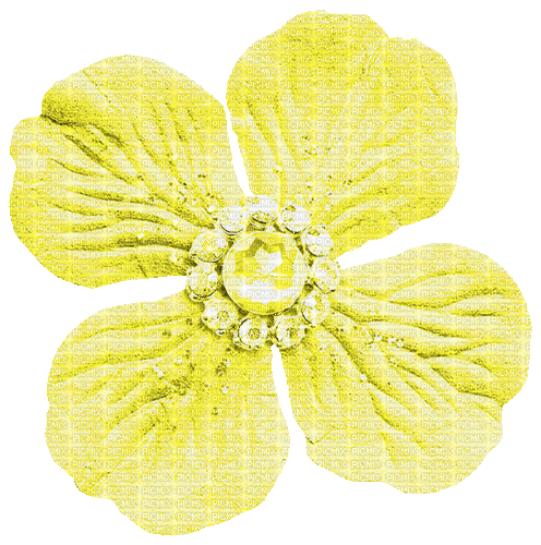 Yellow Animated Flower - By KittyKatLuv65 - GIF animé gratuit