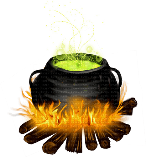 Cauldron.Black.Green - Free PNG