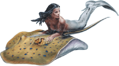 mermaid grey bp - PNG gratuit