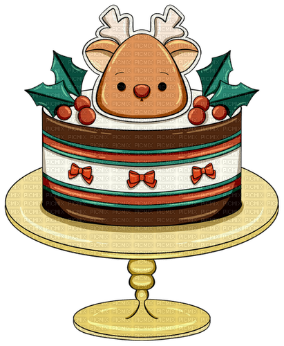 Gâteau de Noël Christmas cake - PNG gratuit