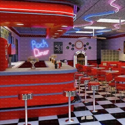 50's Diner Background - zdarma png