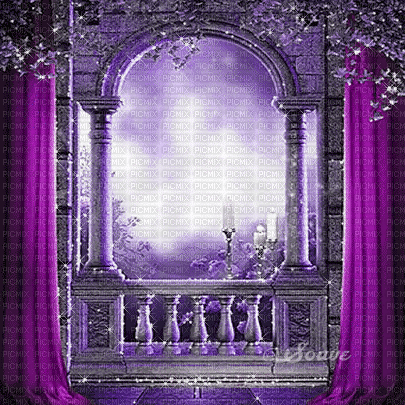 soave background animated  curtain purple - GIF animé gratuit
