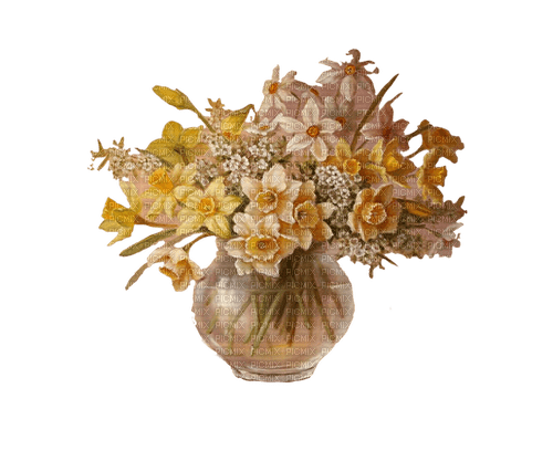 dolceluna spring summer deco vase flowers - 無料png