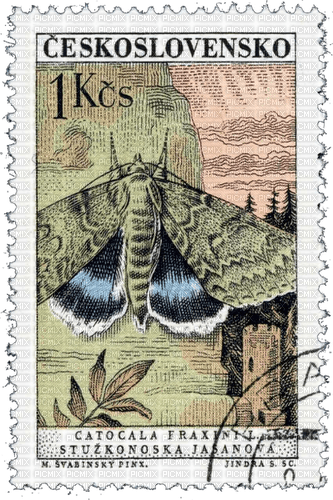 checkoslovakian moth stamp - png gratis