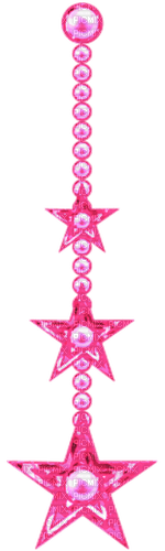 Hanging.Stars.Pearls.Pink - PNG gratuit