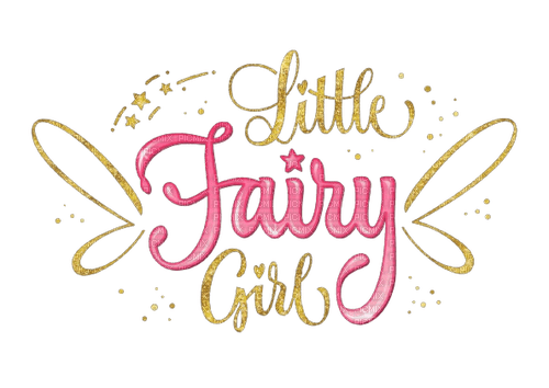 loly33 texte little fairy girl - ücretsiz png